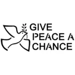Give peace a chance sign vector image