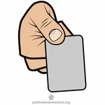 Hand giving business card