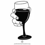 Glass of wine clip art graphics