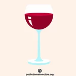 A glass of red wine