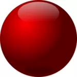 כדור זכוכית אדומה