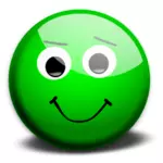 緑の幸せな顔のベクトル描画
