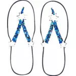 Vector bildet av sandaler trimmet med star og glitter