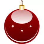 Brillant rouge Noël ornement vector clipart