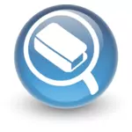 Immagine di vettore dell'icona di ricerca lucido tondo