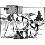 Chèvre d'art vector clip manger ruban de film