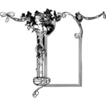 Goddess decorative frame vector clip art