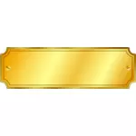Vector image of shiny gold plaquette