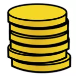 Stack of gold coins vector