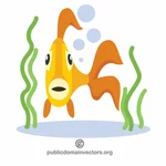 Goldfish en el acuario vector de imagen
