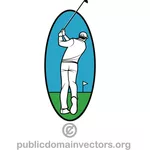 Jucător de golf-vector miniaturi
