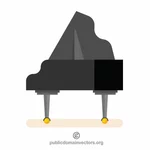 Grand piano vector clip art