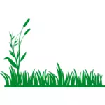 Vektorgrafik med gräs bakgrund