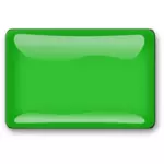 Gloss seni klip tombol persegi hijau vektor