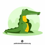 Green crocodile cartoon character