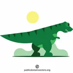 Green dinosaur monster
