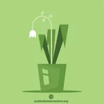 Plante verte dans un pot