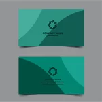 Business card green color