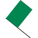 Vihreän lipun vektori clipart-kuva