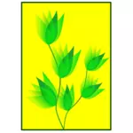 Vihreä kukkavektorikuva