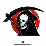 Grim reaper death skull