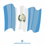 Machając flagą Gwatemali