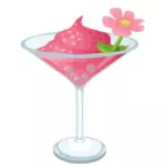 Pink Lady cocktail vector clip art