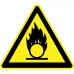 易燃危险警告标志矢量图像