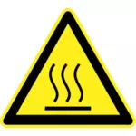 Heiße Gefahr Warnzeichen Vektor-Bild