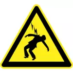 Thunder gevaar waarschuwingsbord vector afbeelding