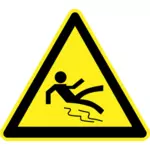 滑りやすい床ハザード警告サイン ベクトル画像