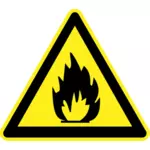 Panneau d'avertissement vector image d'incendie