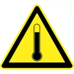 Panneau de signalisation de danger température vector image
