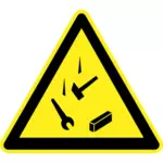 Sinkende Werkzeuge hazard Warning Sign-Vektor-Bild