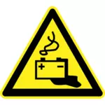 Vloeibare alkalische gevaar waarschuwingsbord vector afbeelding