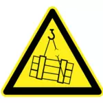 Sinal de aviso de perigo de carga pesada vector imagem