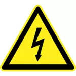סימן אזהרה סכנה חשמל וקטור תמונה