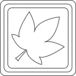 Coloring book leaf vector image