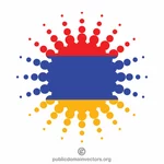 Bendera Armenia halftone desain elemen