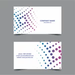 Business card template halftone effect