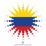 Colombian flag halftone star