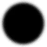 Halftone circle vector drawing
