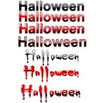 Halloween typografie výběr vektorový obrázek