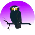 Halloween owl vector clip art