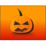 Halloween pumpkin on orange background vector graphics