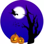 Halloween scenen vektor image