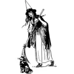 Hexe und Katze