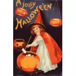 Vintage Halloween karta