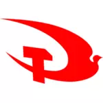 Vektor-Grafiken der kommunistischen Symbol Hammer und Taube