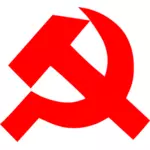 共产主义的厚厚的锤子和镰刀标志矢量剪贴画